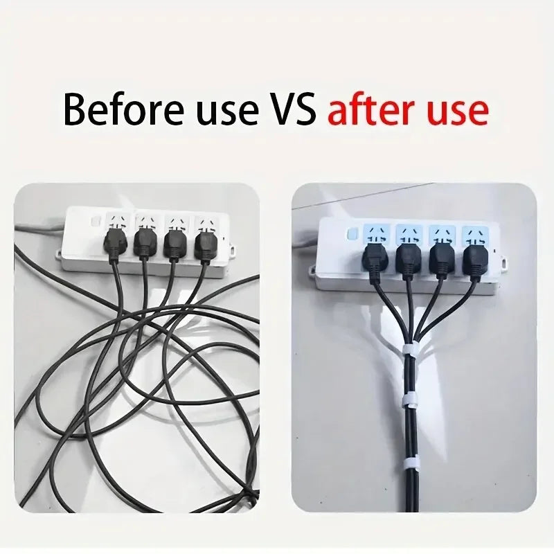 1 Roll Reusable Fastening Tape Cable Ties, Multi-Purpose Cord Organizer, Computer And TV Wire Storage, Data Cable Management Tie