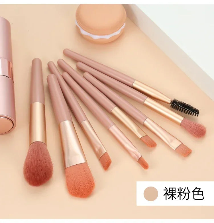 8Pcs Portable Makeup Brush Eyeshadow Foundation Blending Make Up Soft Fluffy Cosmetics Concealer Makeup Brush Make Up Supplies