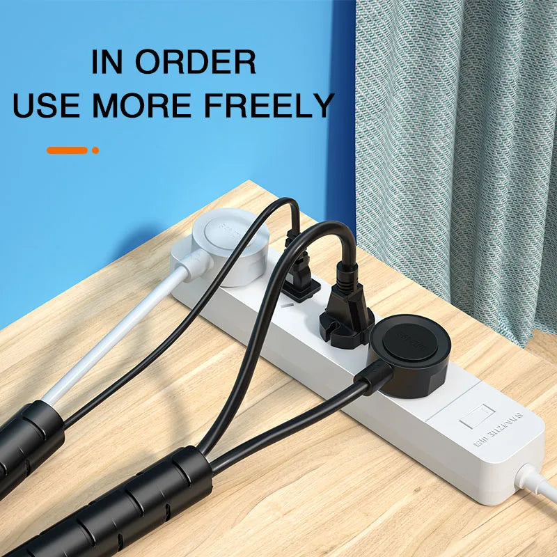 2M 16mm Flexible Spiral Cable Wire Protector Cable Organizer Computer Cord Protective Tube Clip Organizer Management Tools