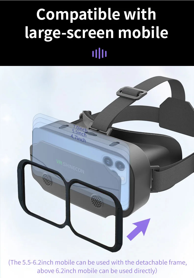 G13 VR Glasses VR Smart Glasses Headset Smart Glasses Helmet Video Game Binoculars For 5-7 Inches Smartphone VR Helmet